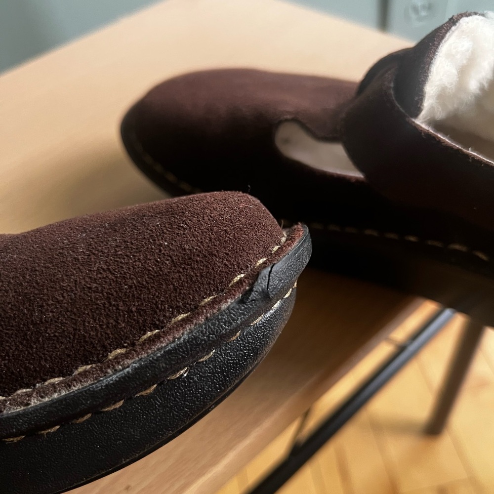 Alegria Brown Suede Mary Jane Clogs with fury inside (38) - Picture 8 of 11